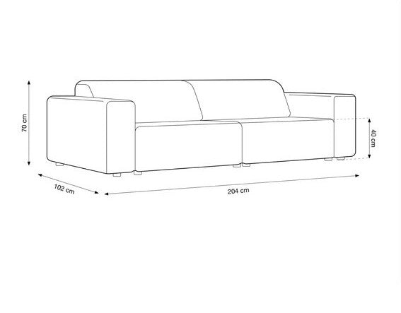 Julia 3 Seater Sofa in Plush Velvet Fabric