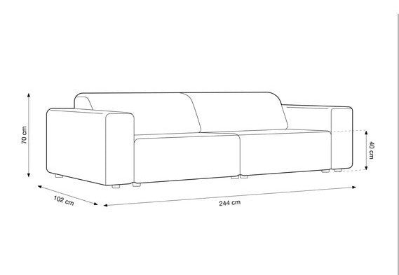 Patric 4 Seater Sofa in Plush Velvet Fabric