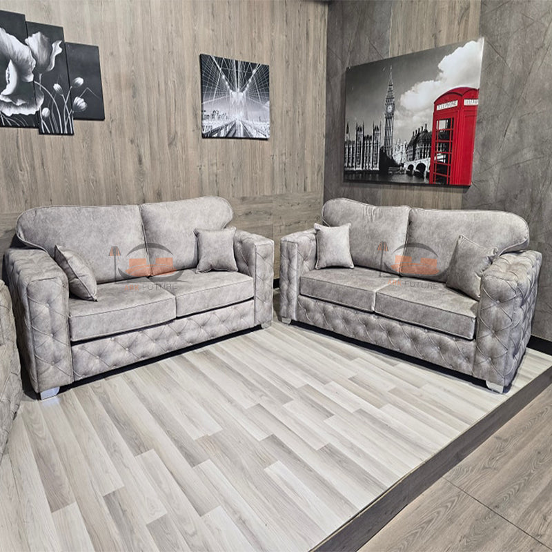 Carlene Chesterfield Design Sofa in Plush Velvet