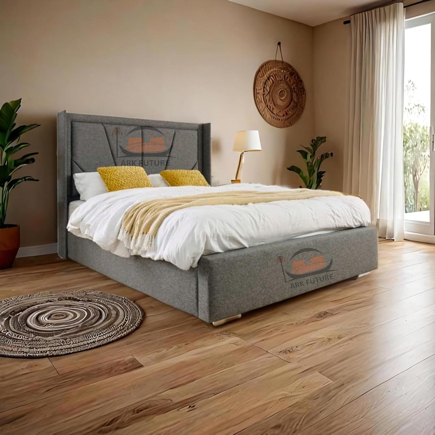 Eleganza Harry Upholstered Bed Frame – Chic, Minimalist Design