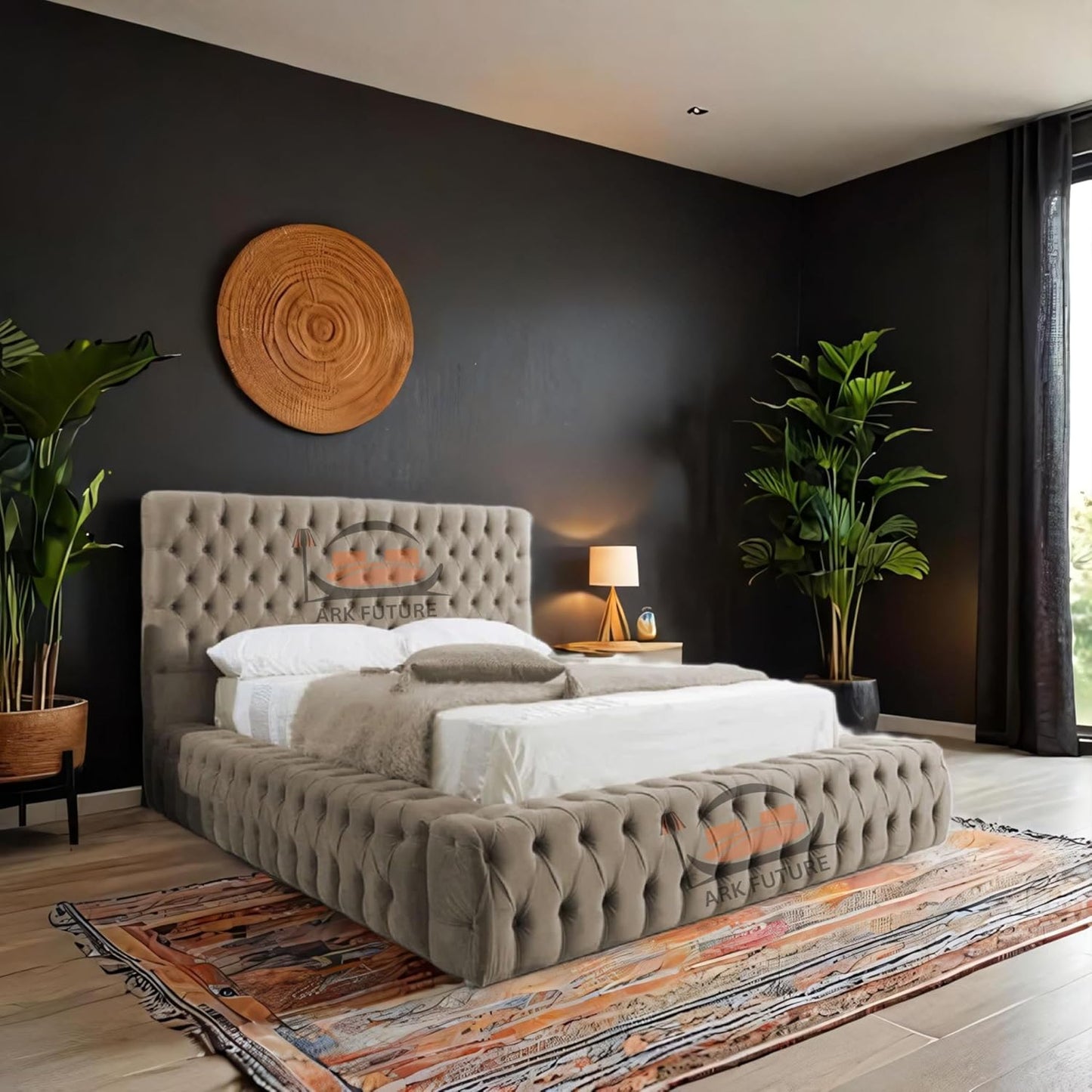 Celeste Upholstered Ottoman Bed Frame with Storage