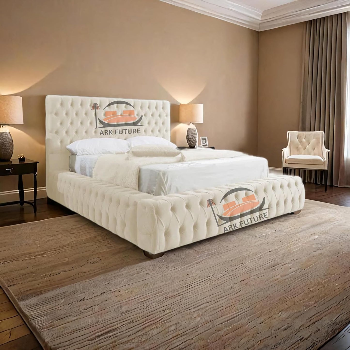 Celeste Upholstered Ottoman Bed Frame with Storage