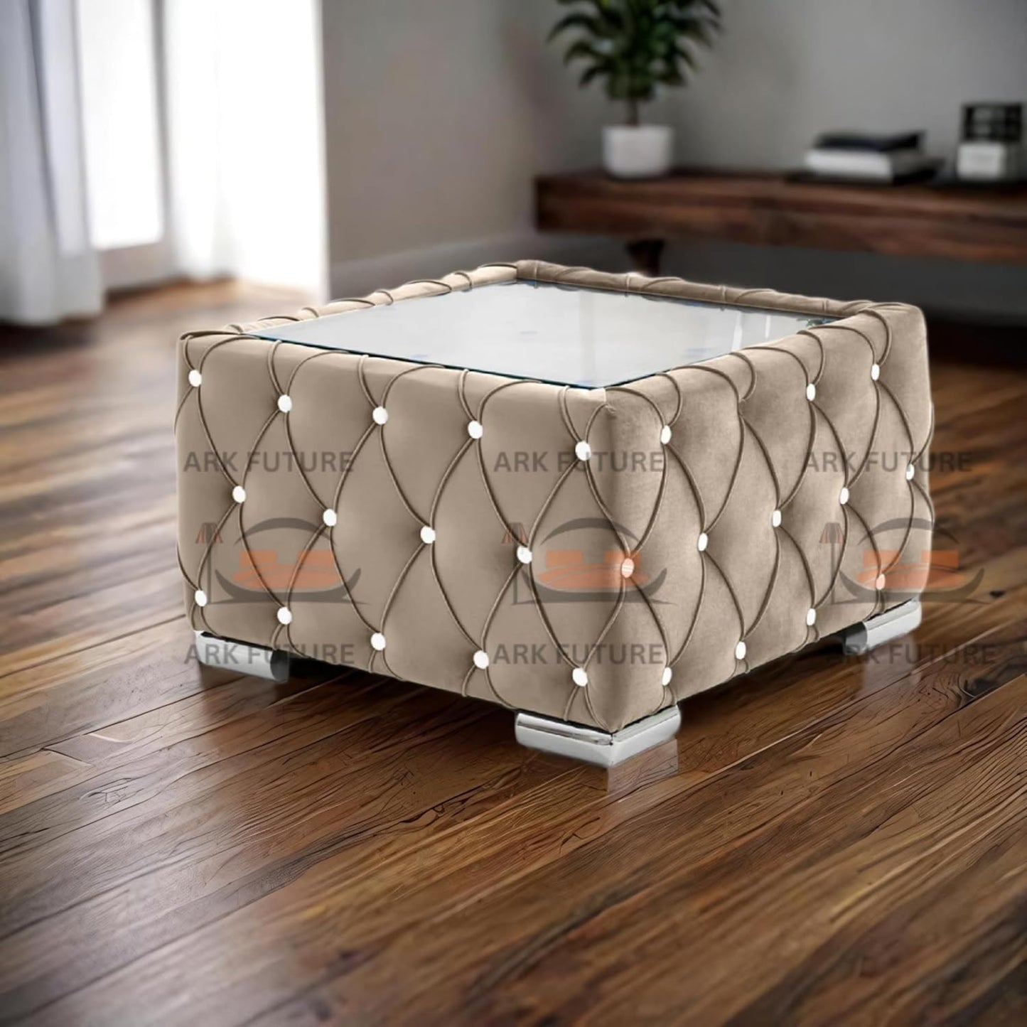 Verona Plush Velvet Square Footstool β Stylish & Comfortable
