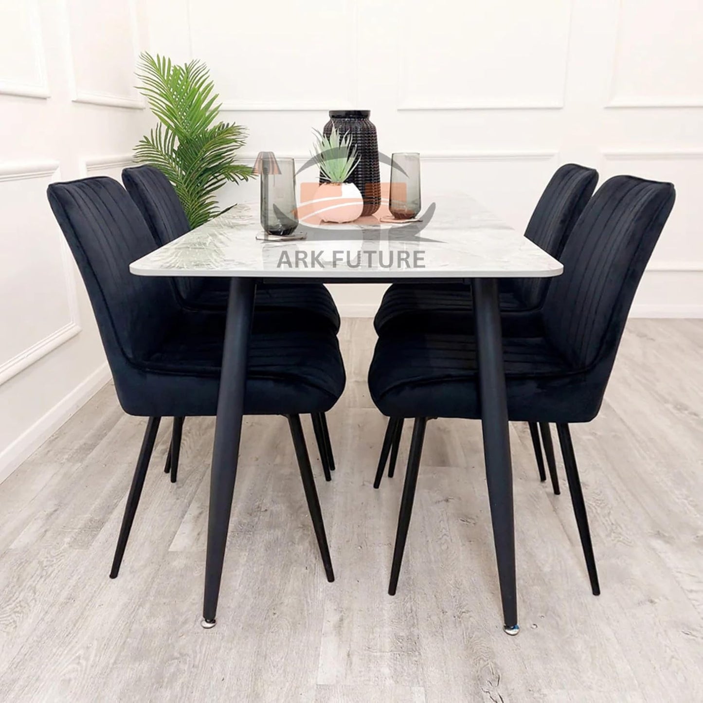Titus 1.4m Dining Table โ Sintered Stone Top, Modern Design