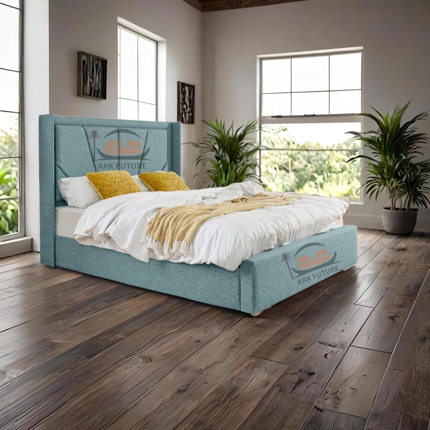 Eleganza Harry Upholstered Bed Frame – Chic, Minimalist Design