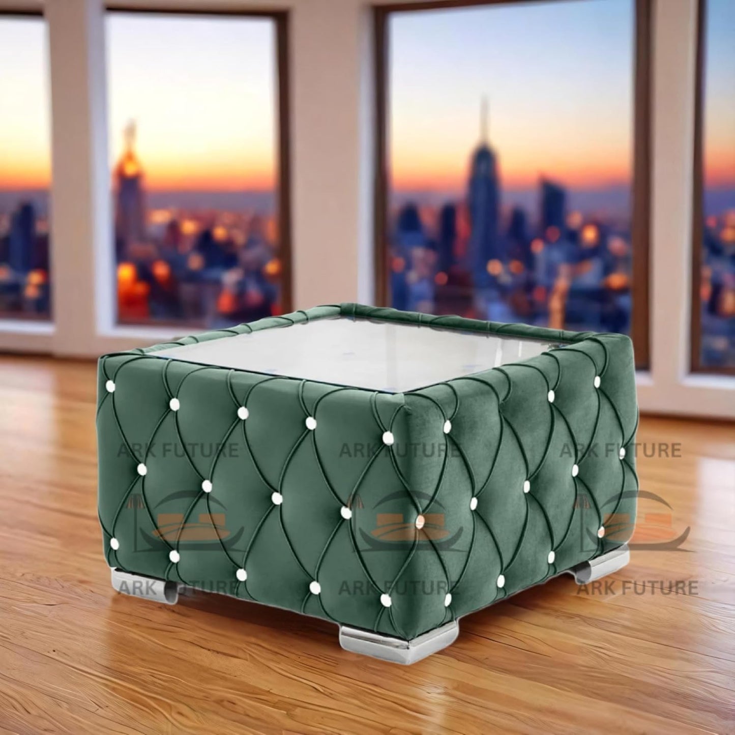 Verona Plush Velvet Square Footstool β Stylish & Comfortable