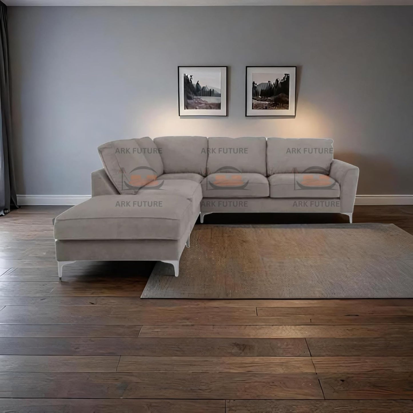 Sovereign Classic Fabric Corner Sofa – Modern L-Shaped Couch