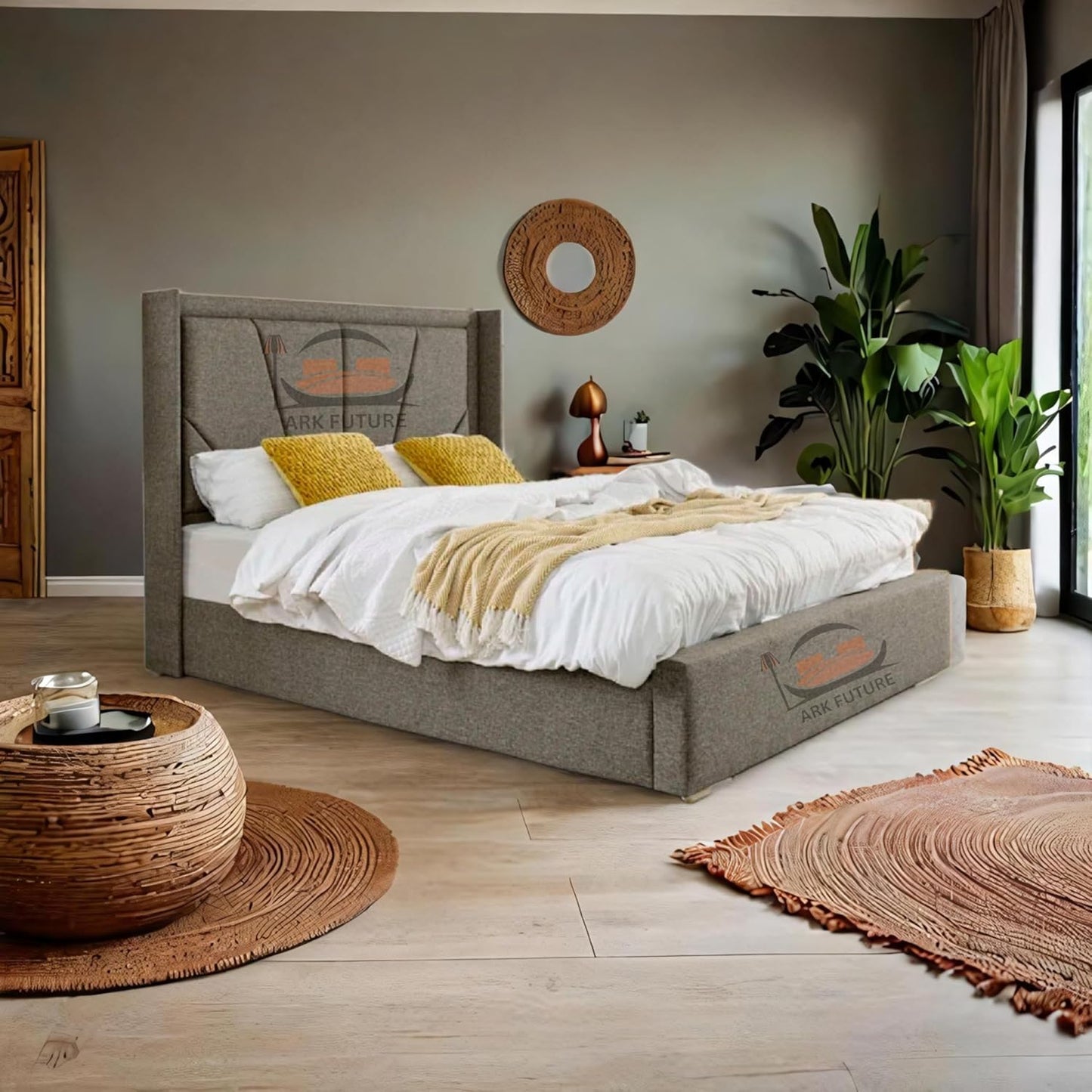 Eleganza Harry Upholstered Bed Frame – Chic, Minimalist Design