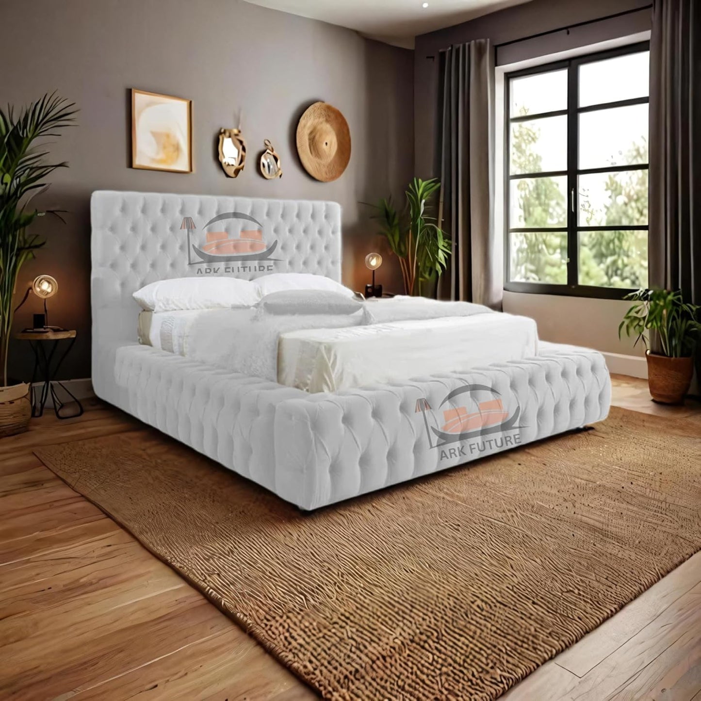 Celeste Upholstered Ottoman Bed Frame with Storage