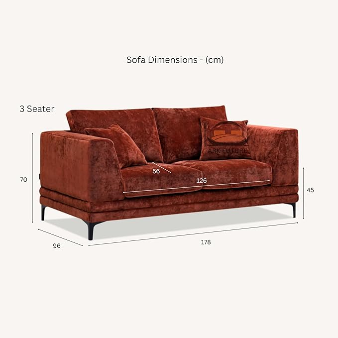 Lenox Modern Velvet Sofa Set Elegant Living Room Furniture(3+2_Seater )