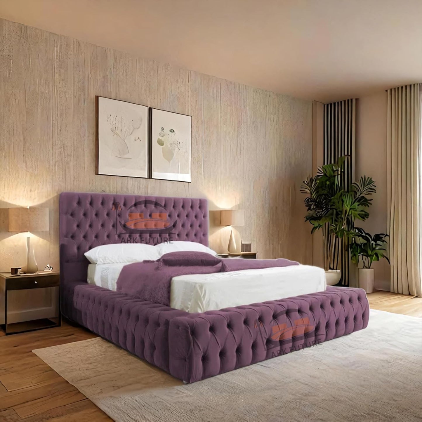 Celeste Upholstered Ottoman Bed Frame with Storage