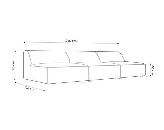 Simba 3 Seater Sofa in Plush Velvet Fabric