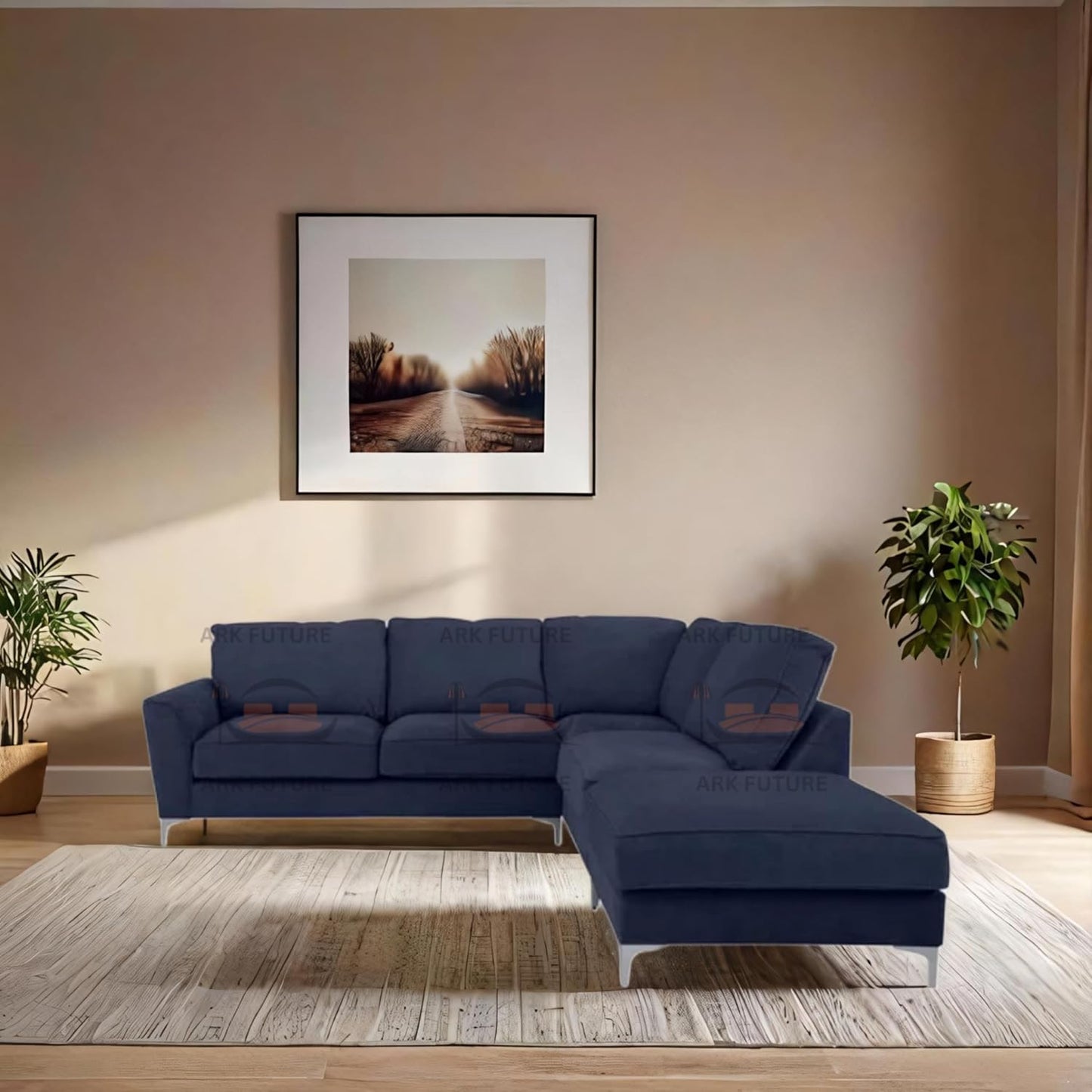 Sovereign Classic Fabric Corner Sofa – Modern L-Shaped Couch
