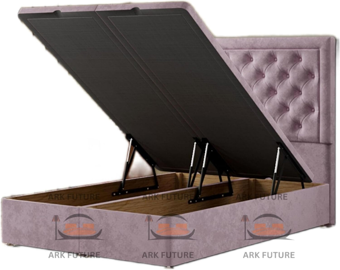Ottoman Upholstered Storage Bed with Gas Lift – Modern & Durable