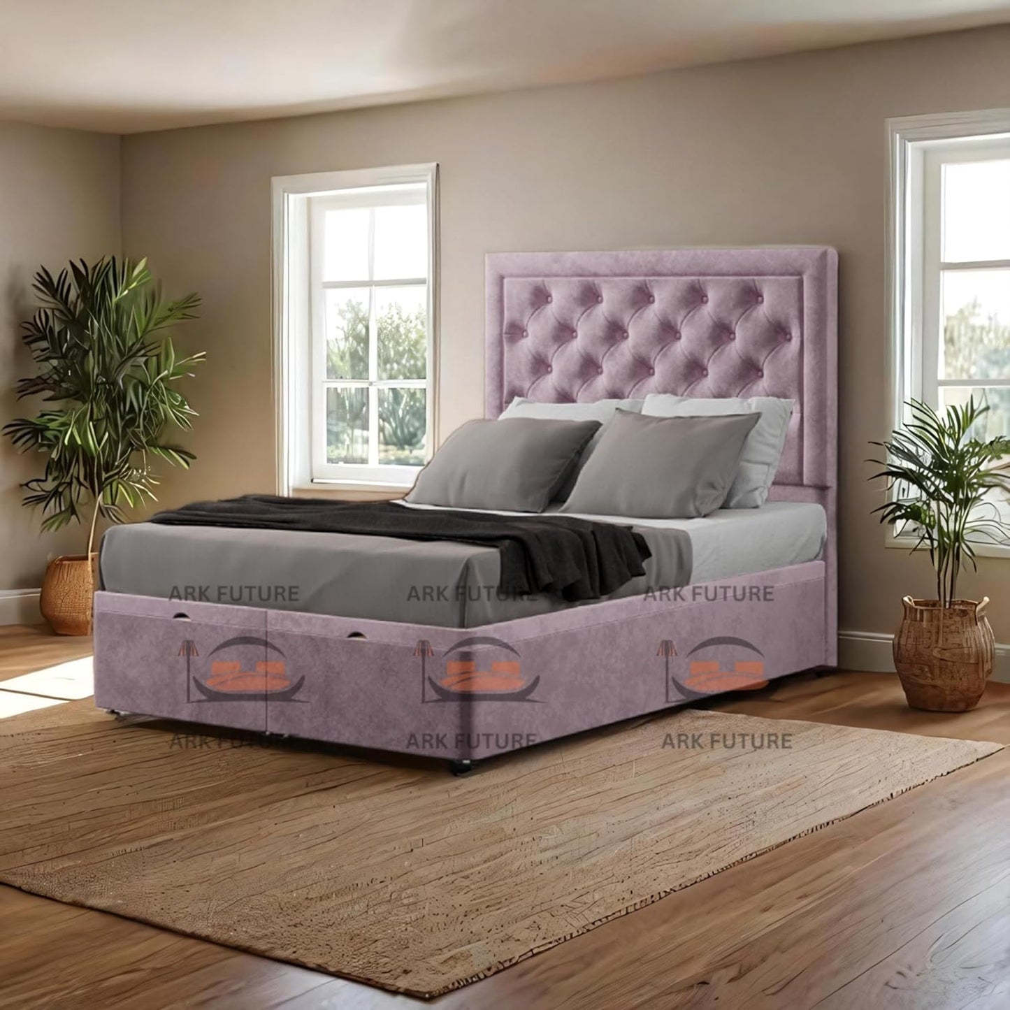 Ottoman Upholstered Storage Bed with Gas Lift – Modern & Durable