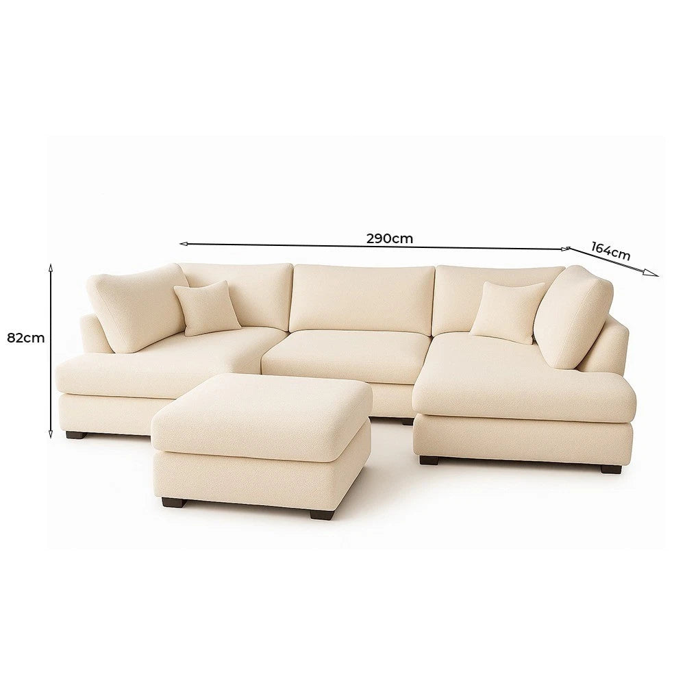 Queensbury Soft Modern Lounge U-Shaped Sofa
