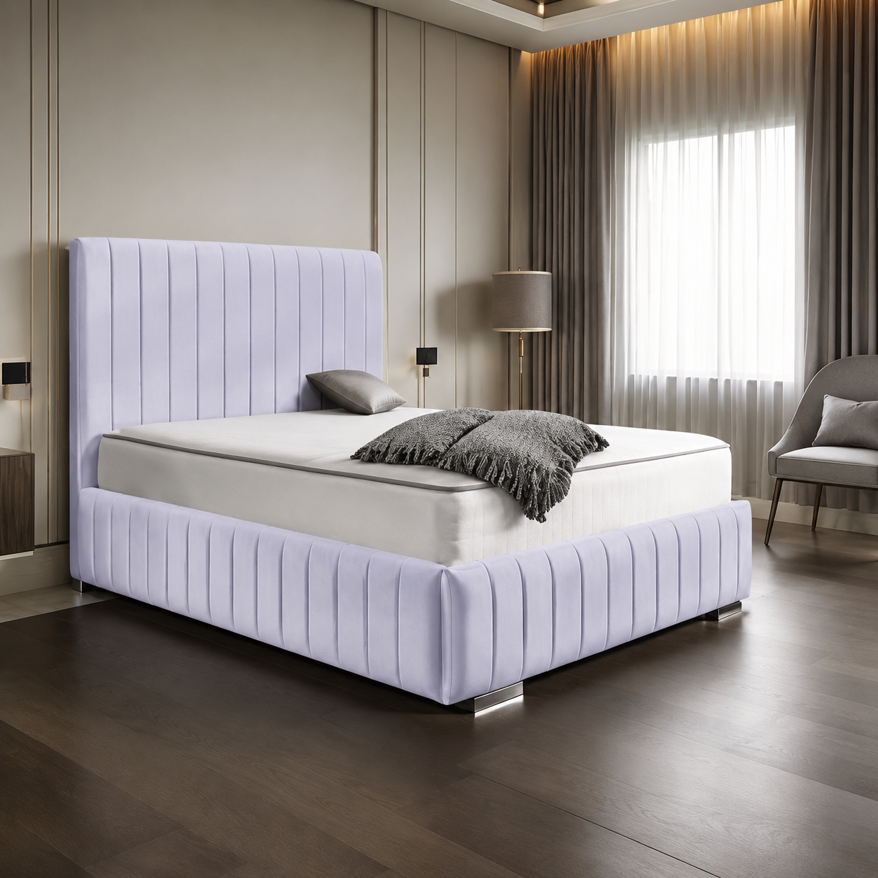 Yardley Panel Upholstered Bed Frame