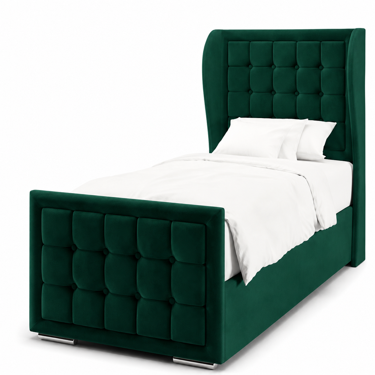 Micky Wings Kids Bed in Plush Velvet Fabric