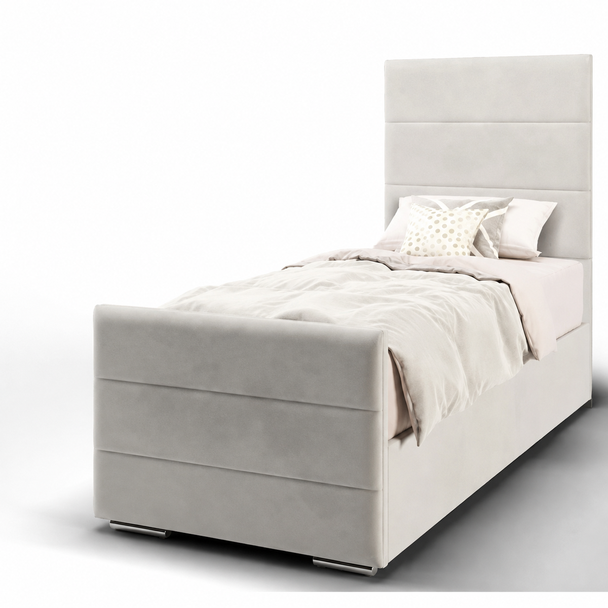 Ample Kids Bed in Plush Velvet Fabric