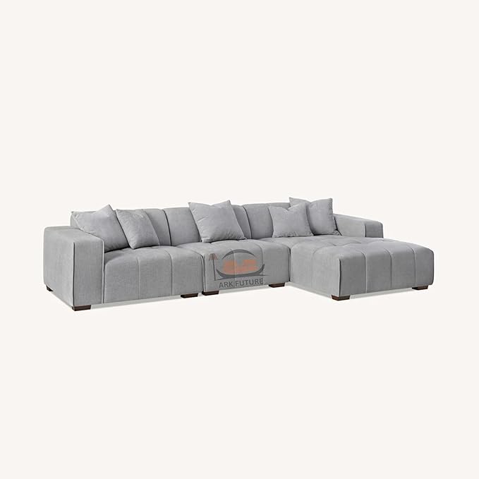 Leonard Right Hand Corner Group Sofa in Cloudy Grey Boucle (Right Hand)