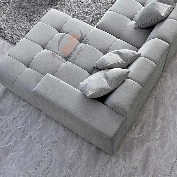 Leonard Right Hand Corner Group Sofa in Cloudy Grey Boucle (Right Hand)
