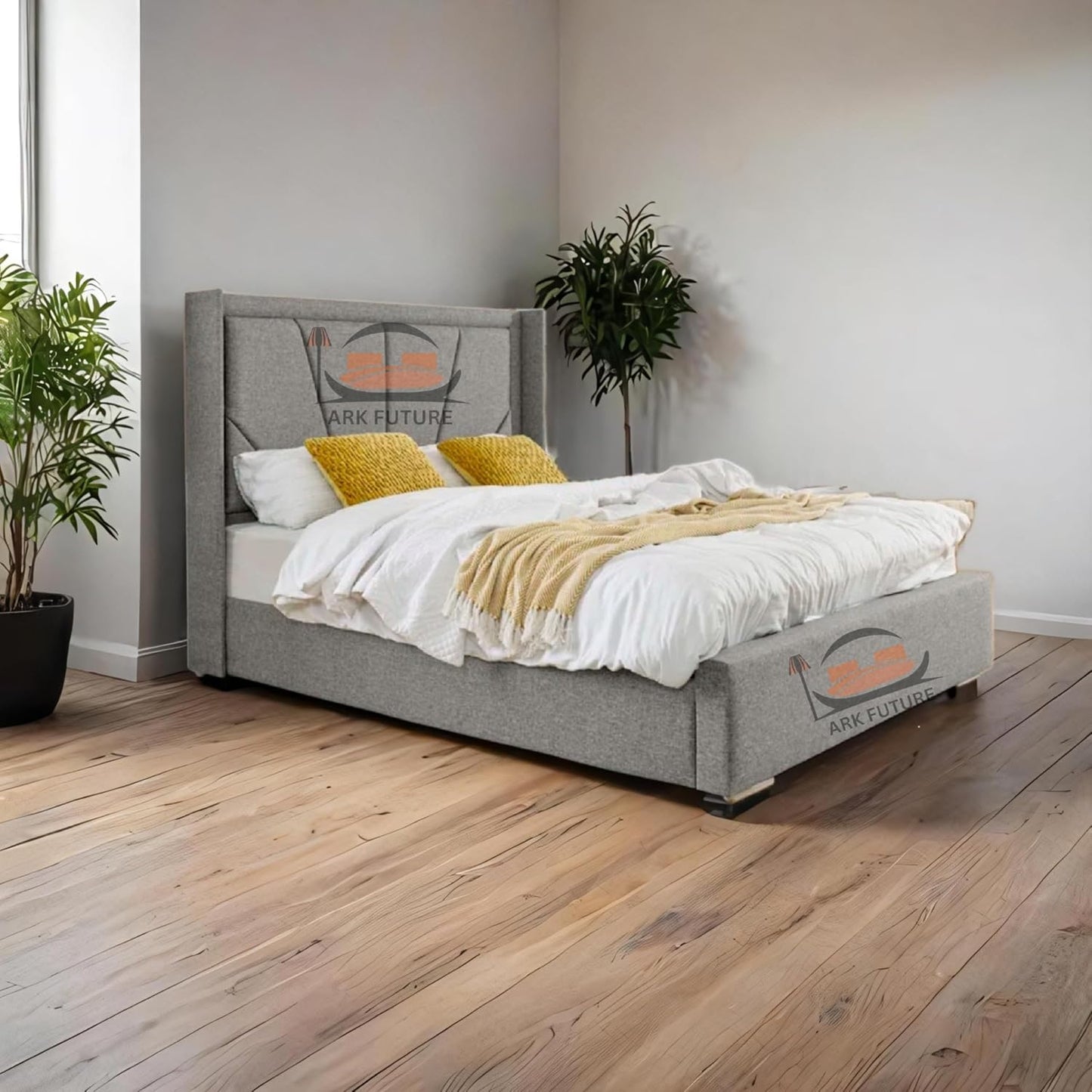Eleganza Harry Upholstered Bed Frame – Chic, Minimalist Design