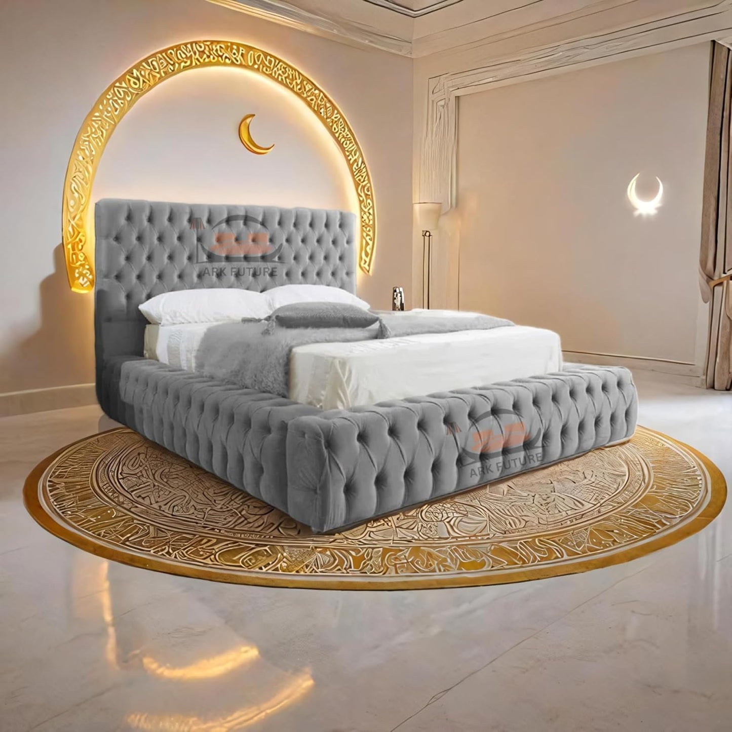 Celeste Upholstered Ottoman Bed Frame with Storage
