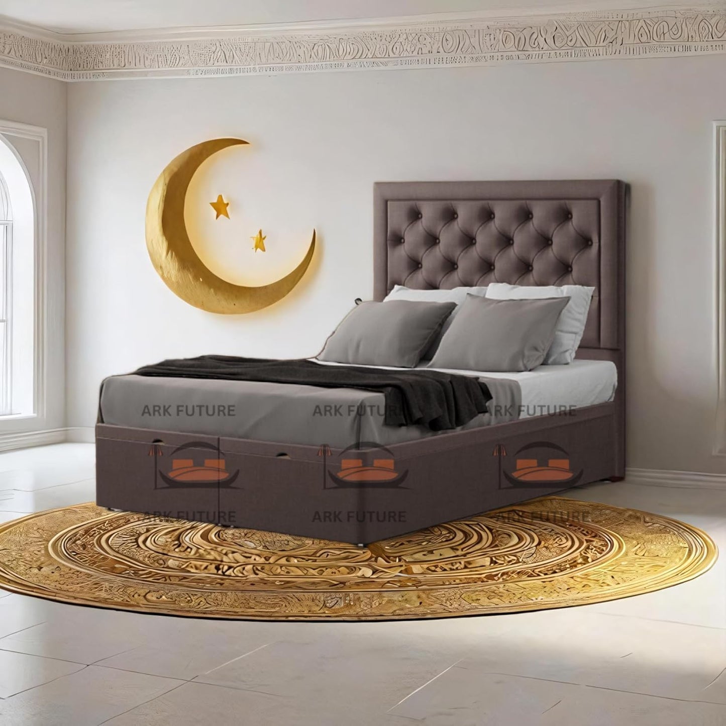 Ottoman Upholstered Storage Bed with Gas Lift – Modern & Durable