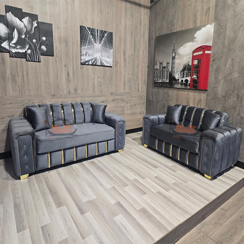 Spiceland Designer Sofa in Plush Fabric