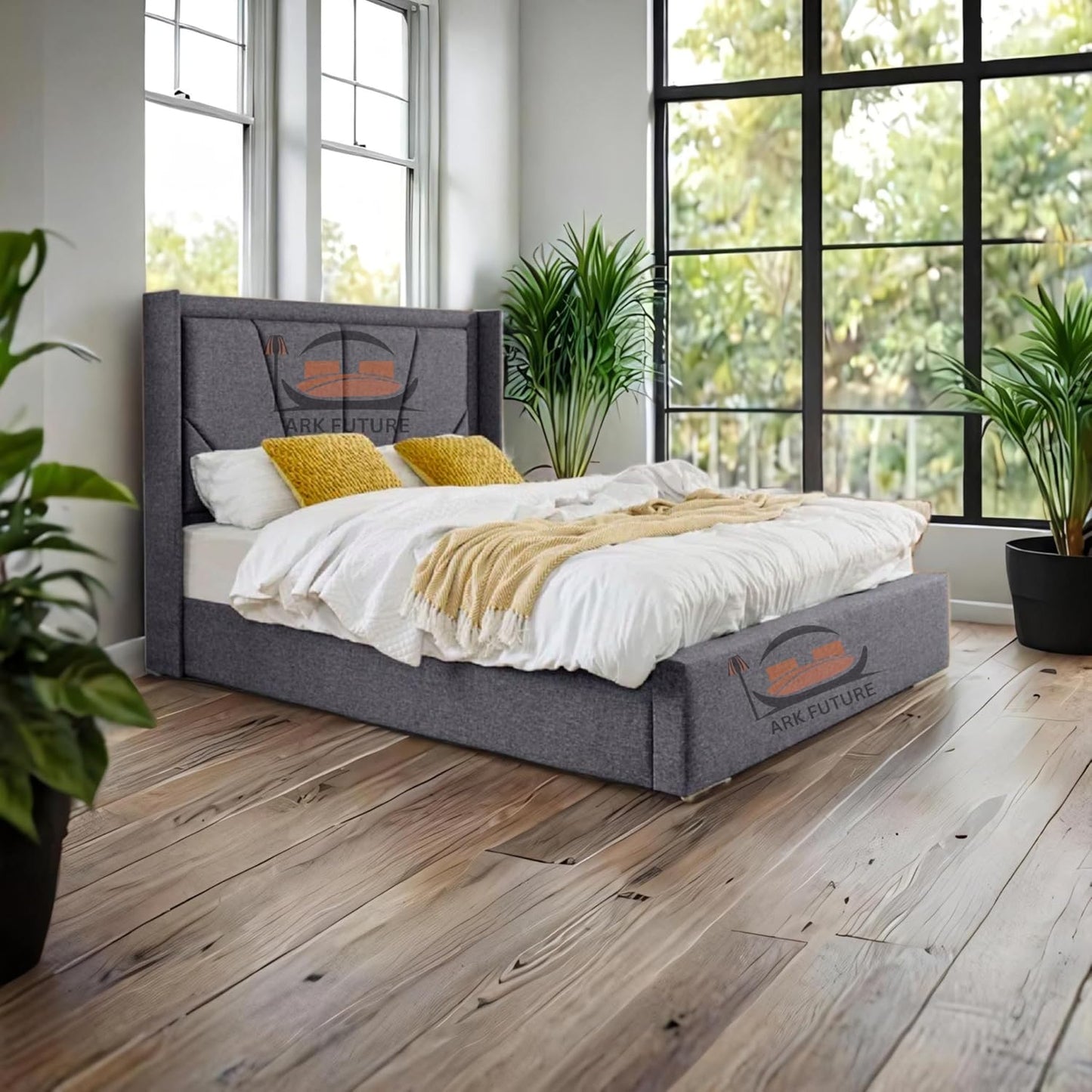 Eleganza Harry Upholstered Bed Frame – Chic, Minimalist Design
