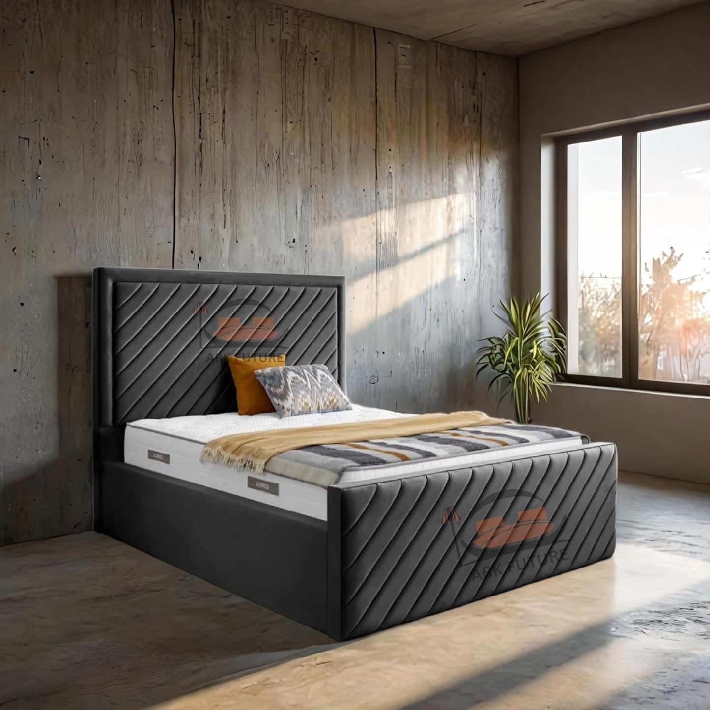 Moorcroft Upholstered Bed Frame with Plush Upholstery and Elegant Design