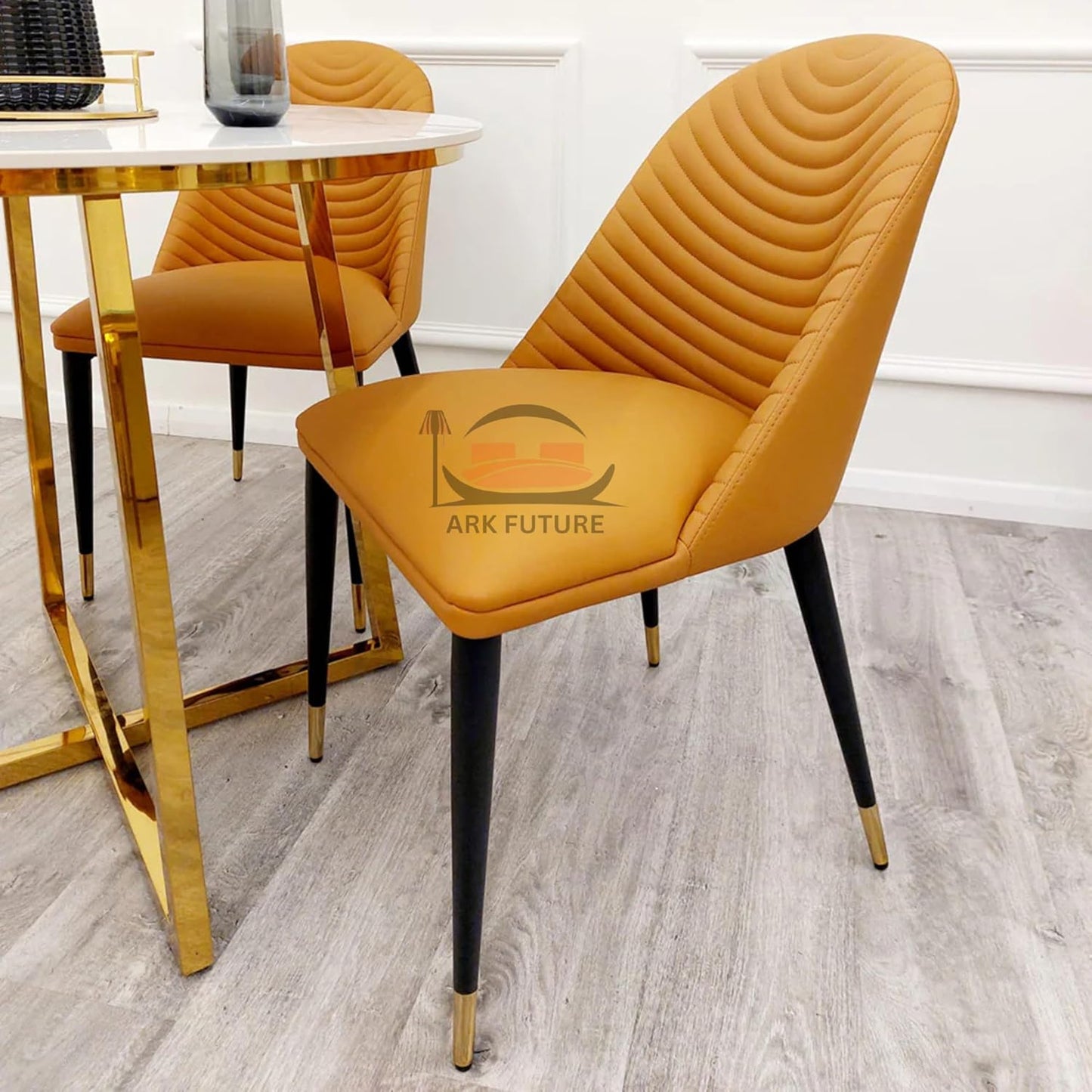 Alba Leather Dining Chair – Modern Design with Sturdy Legs