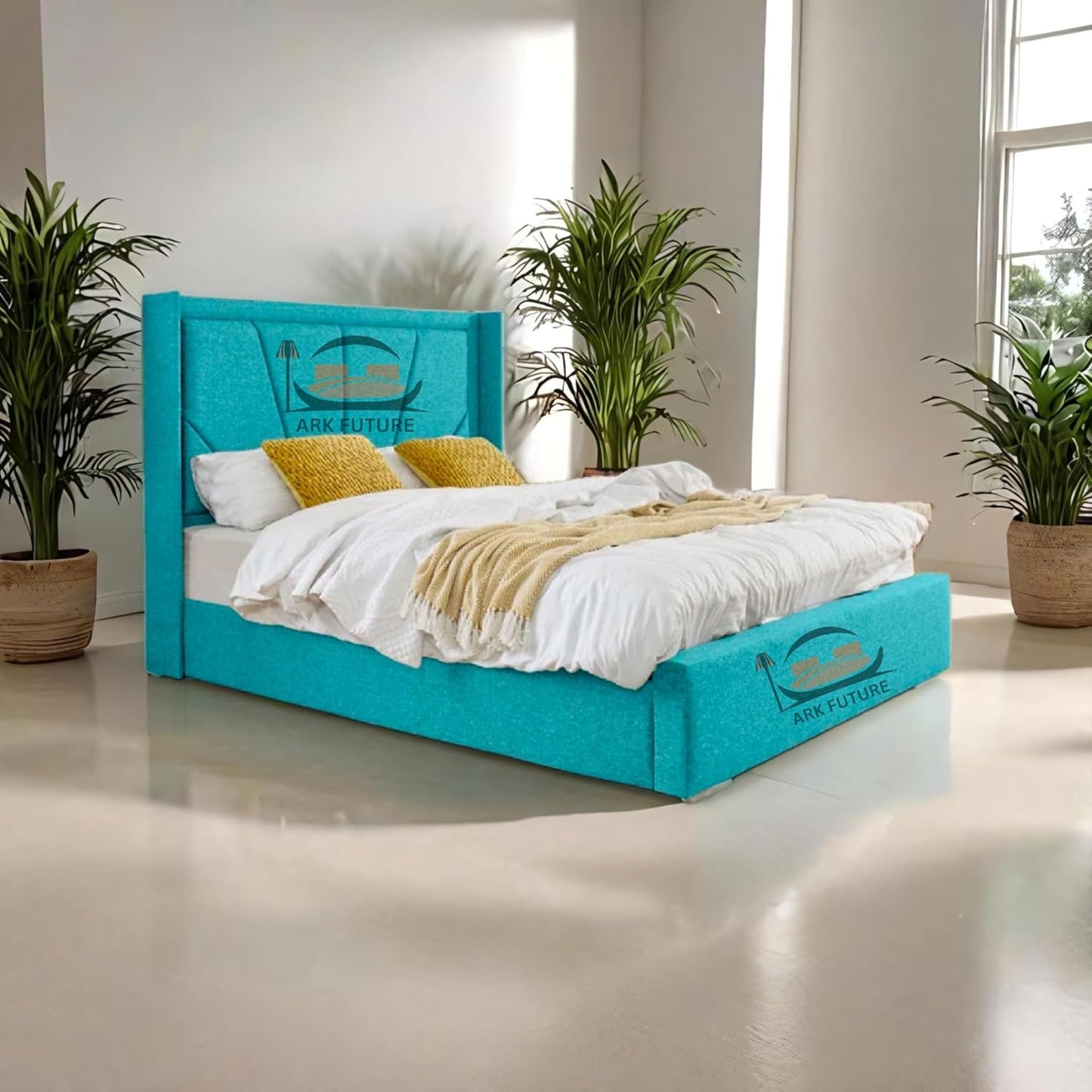 Eleganza Harry Upholstered Bed Frame – Chic, Minimalist Design