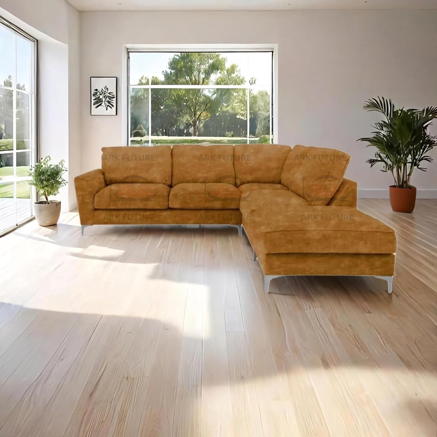 Sovereign Classic Fabric Corner Sofa – Modern L-Shaped Couch