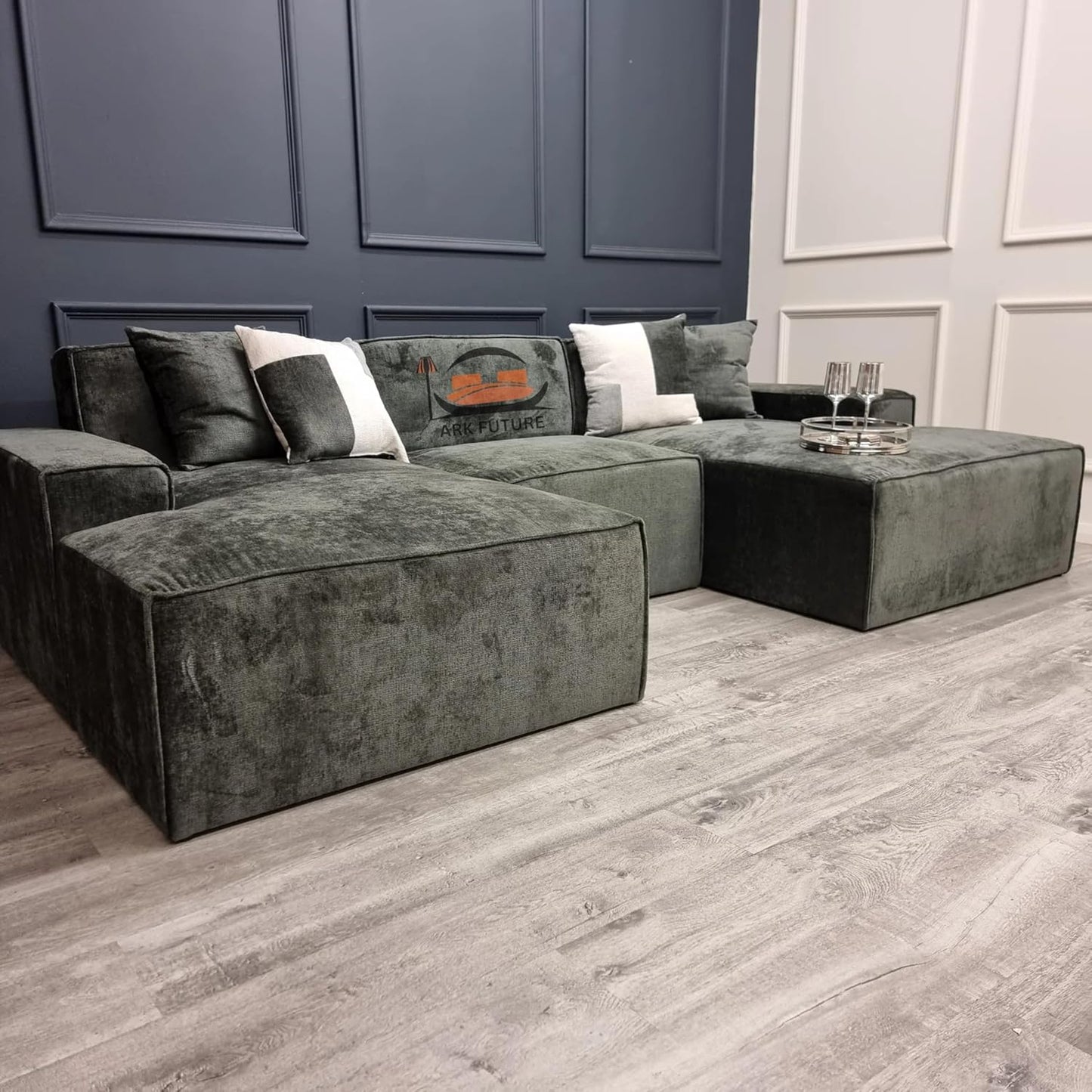 Atlanta U-Shape Modular Sofa - Adjustable, Modern Fabric Sectional
