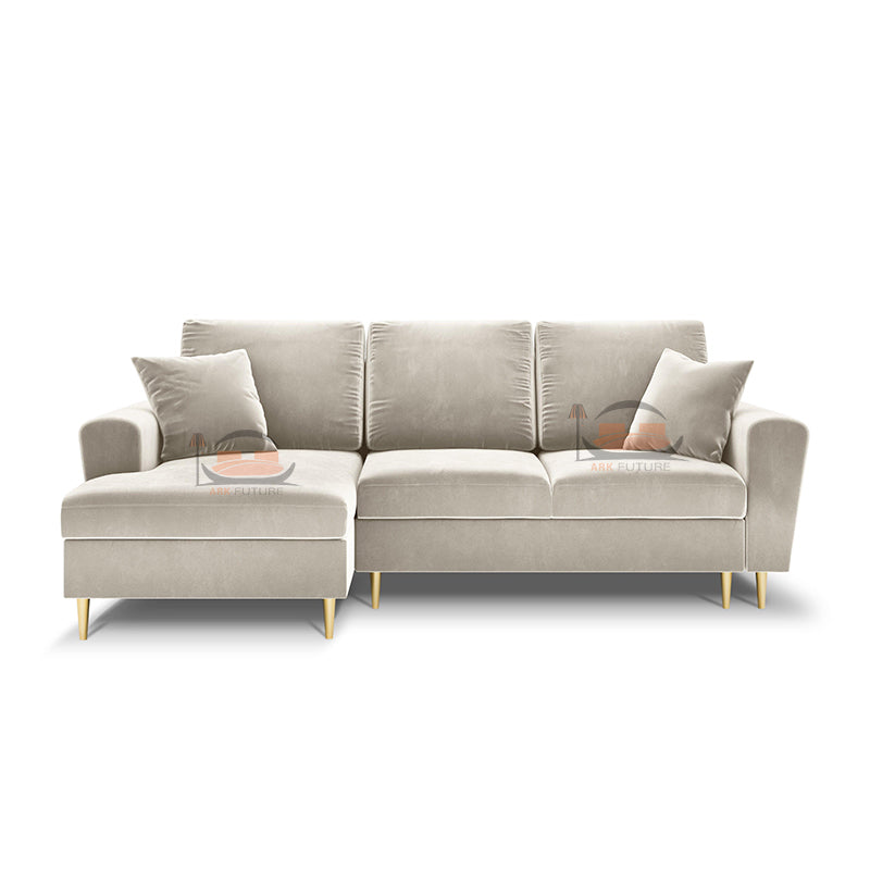Kyoto Left hand Plush Velvet Sofa Corner Sofa