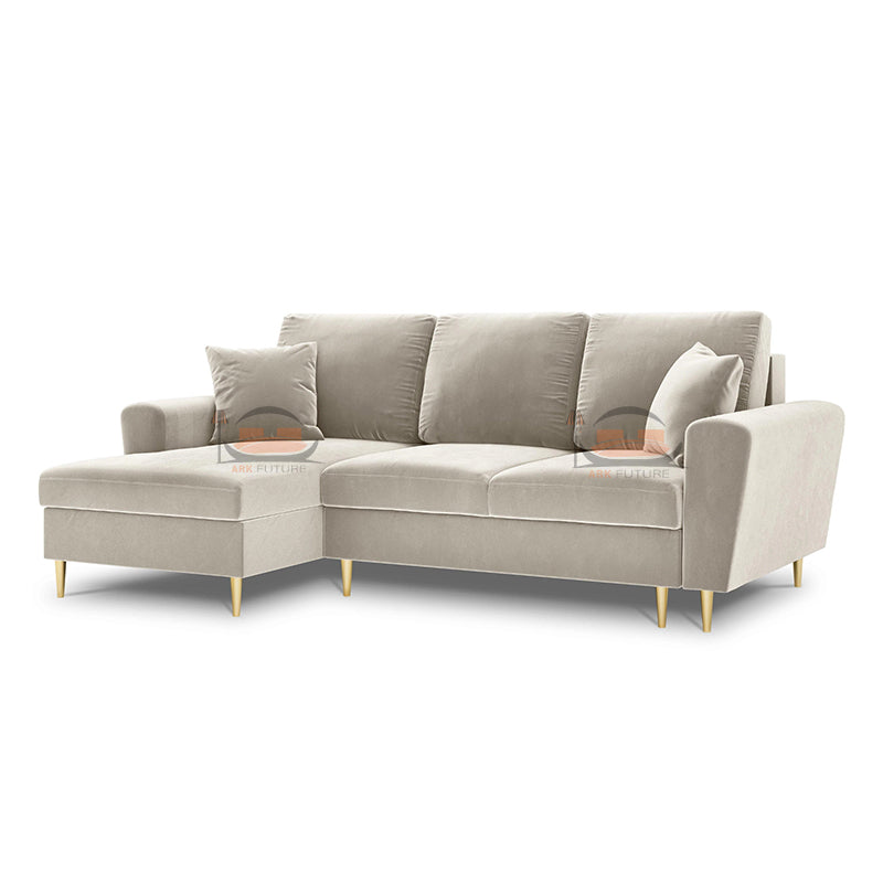 Kyoto Left hand Plush Velvet Sofa Corner Sofa