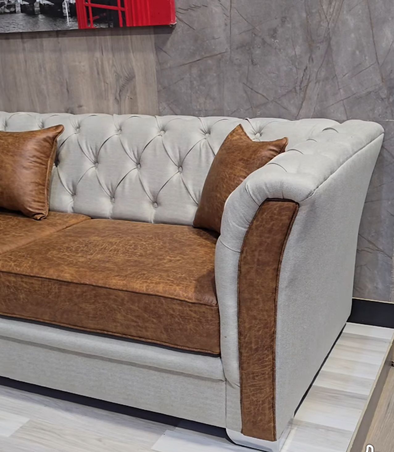 Joyce Corner Sofa in Plush Velvet Fabric