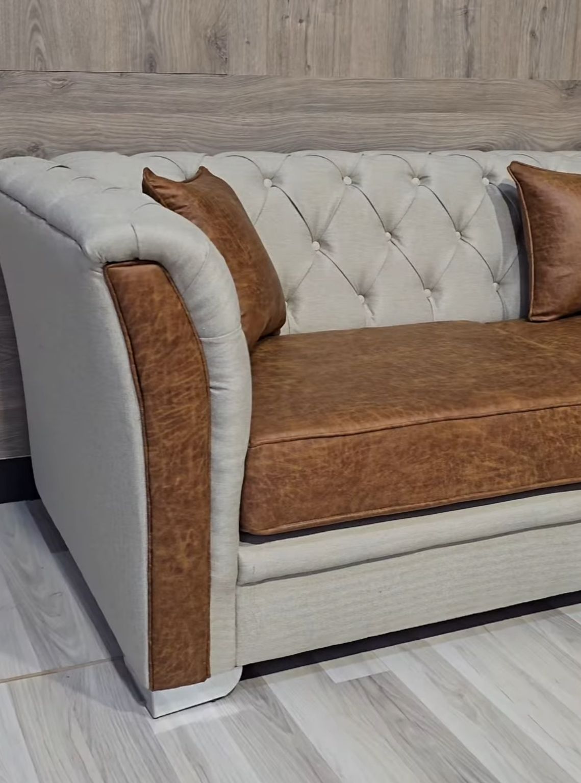 Joyce Corner Sofa in Plush Velvet Fabric
