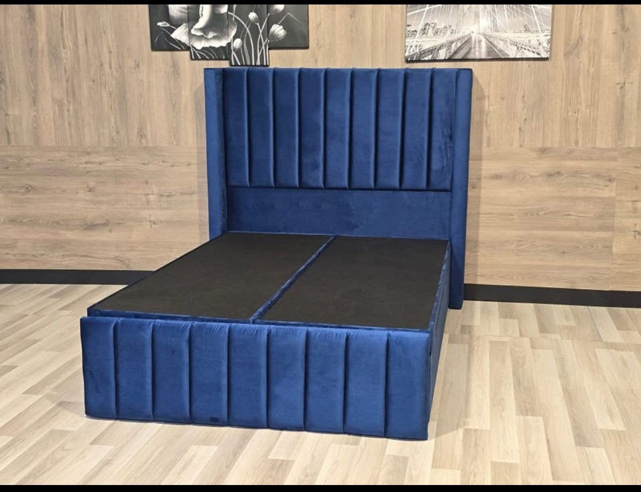 Peter Divan Ottoman Bed Frame in Plush Velvet Fabric