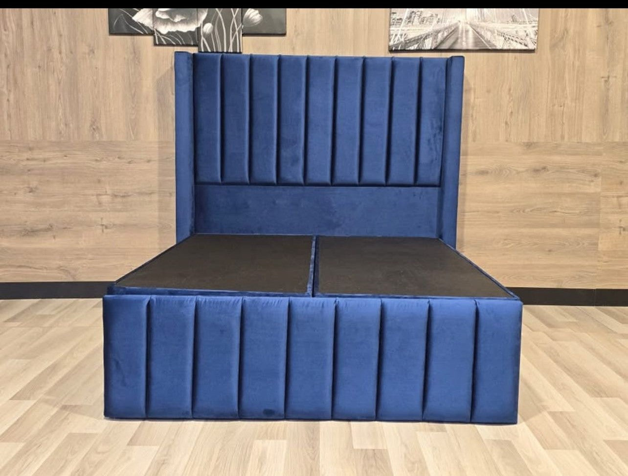 Peter Divan Ottoman Bed Frame in Plush Velvet Fabric