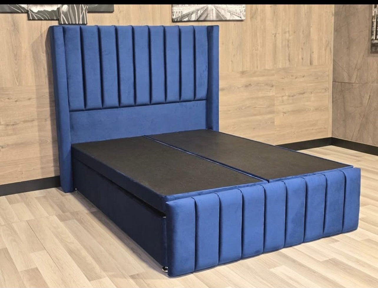 Peter Divan Ottoman Bed Frame in Plush Velvet Fabric