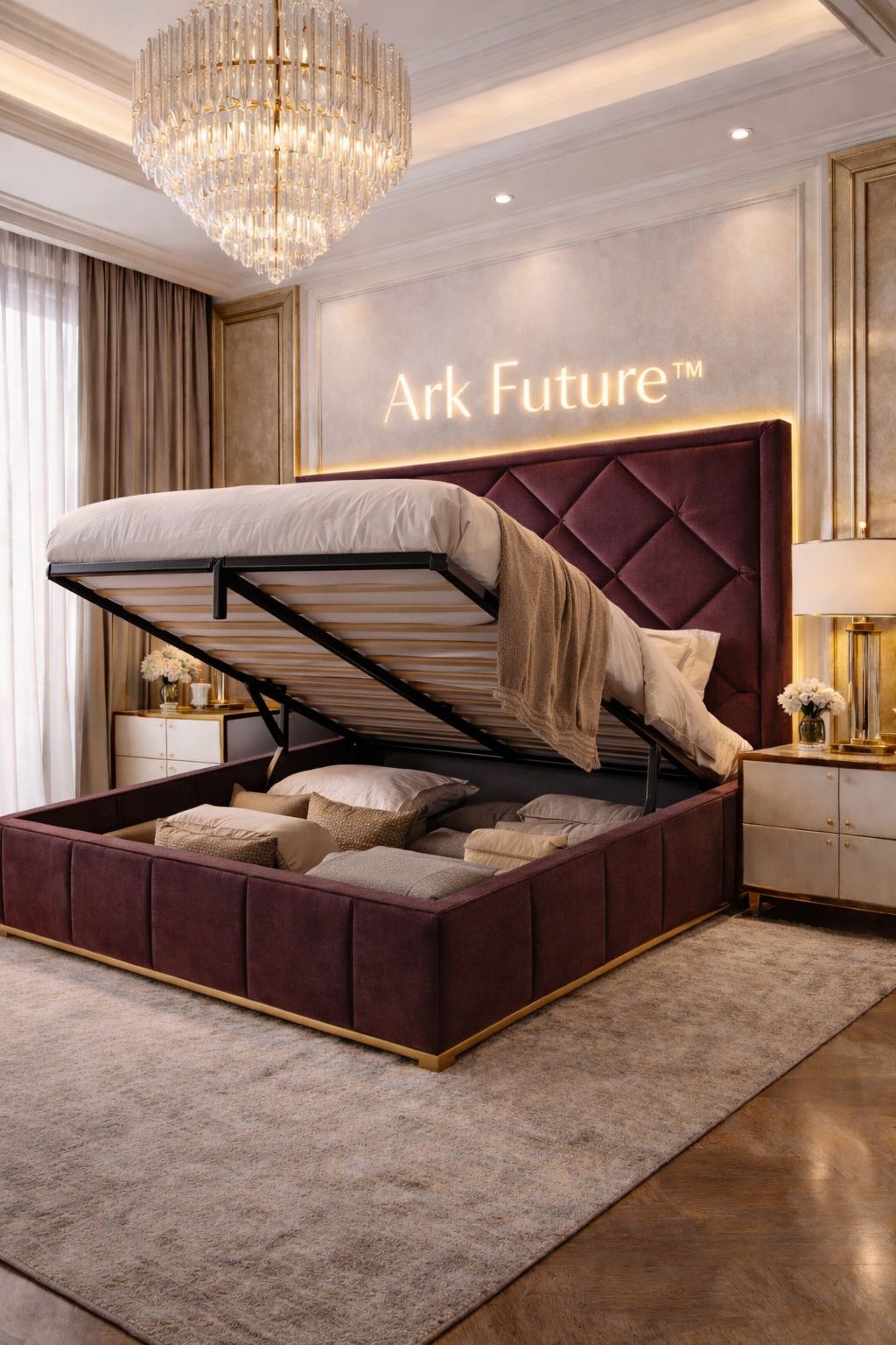 Malborne Chesterfield Luxury Bed Frame in Plush Velvet