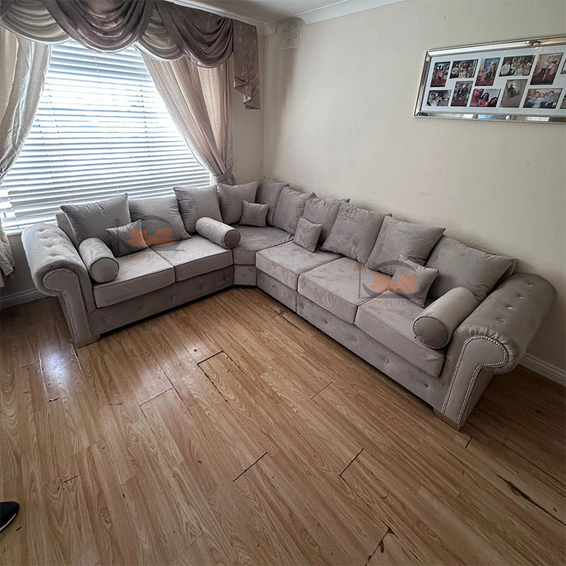 Windsor Luxury Sofa in Plush Velver Fabric