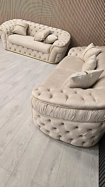 Anmol Ambassor 3 Plus 2 Sofa in Plush Velvet Fabric