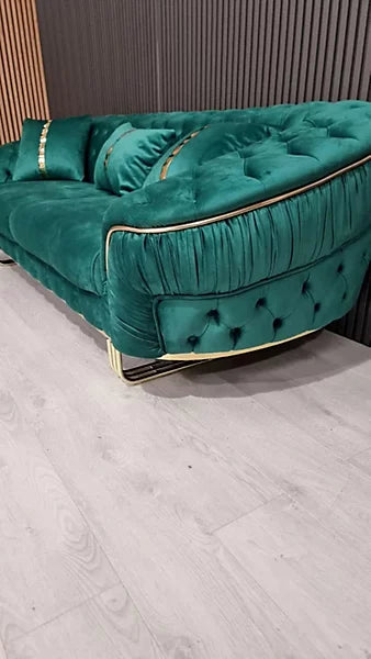 Celeb 3 Plus 2 Seater Ambassador Sofa in Plush Velvet Fabric