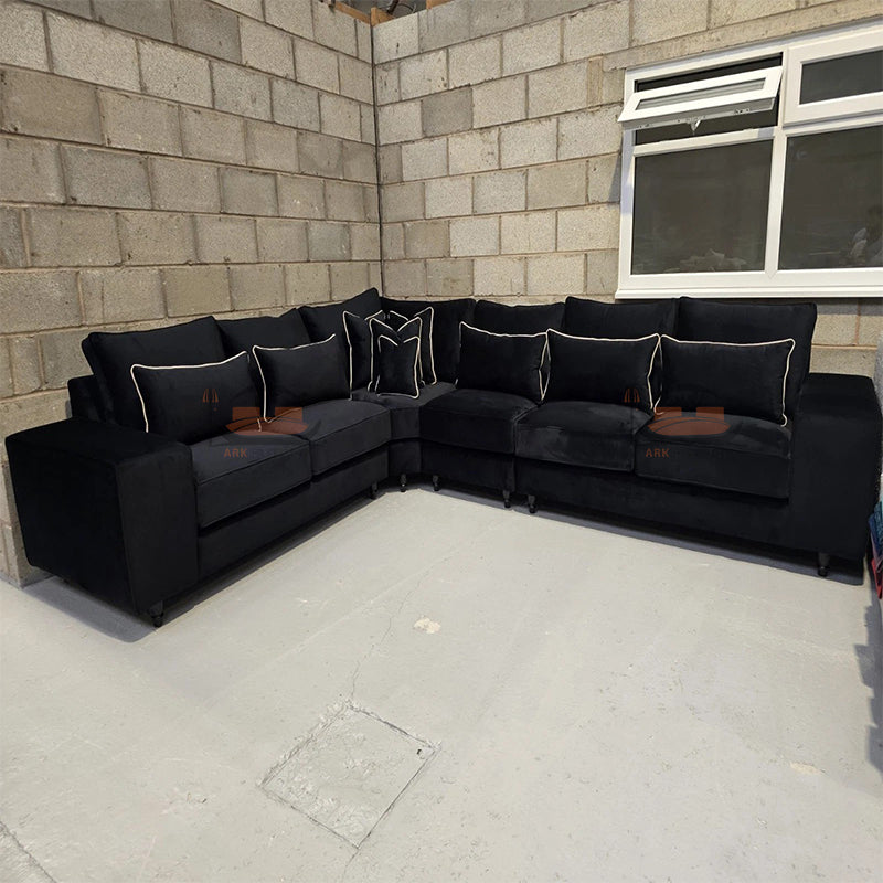 Hertford Plush Velver Fabric Sofa