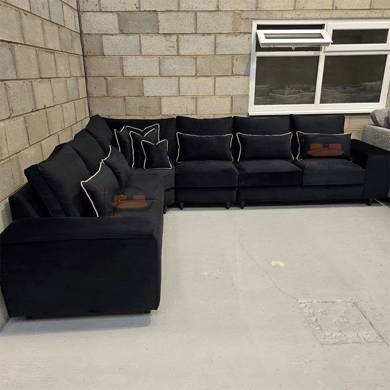 Hertford Plush Velver Fabric Sofa