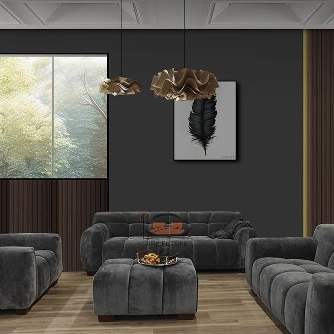Harlem Sofa Range – Luxurious Steel Velvet Sofa (Stool)