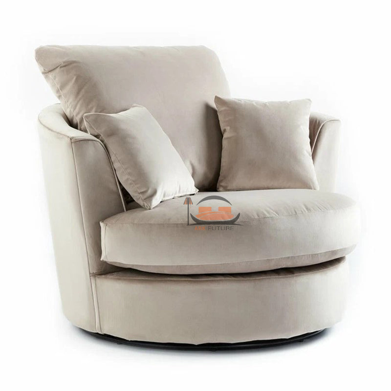 Hermes Luxury Upholstered Arm Chair in Plush Velvet Fabric